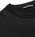 ACNE STUDIOS - Fairview Logo-Appliquéd Fleece-Back Cotton-Jersey Sweatshirt - Black