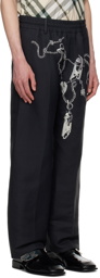 Burberry Black Knight Hardware Trousers