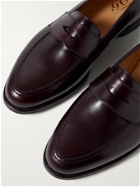 GEORGE CLEVERLEY - Bradley Leather Penny Loafers - Burgundy - 6