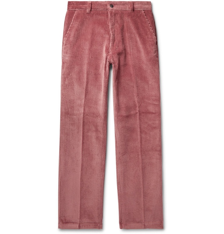 Photo: AMI - Green Cotton-Corduroy Suit Trousers - Pink