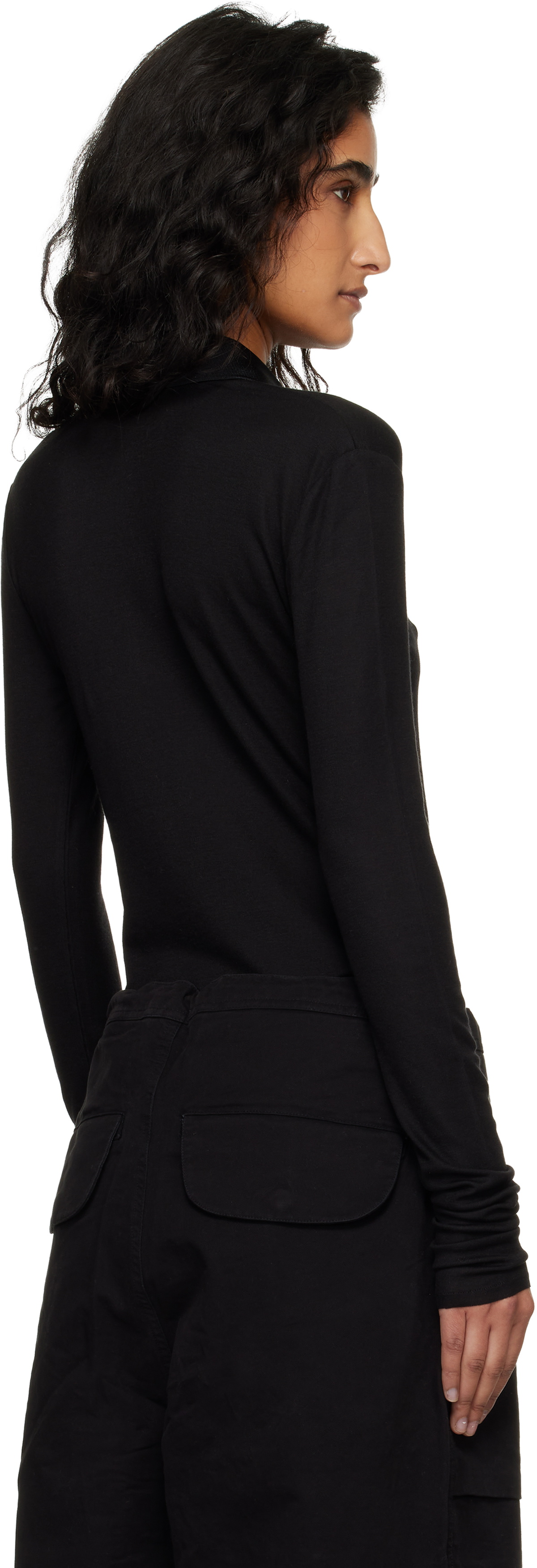 Entire Studios Black LS Polo