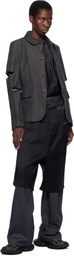 Black Comme des Garçons Black Gabardine Blazer