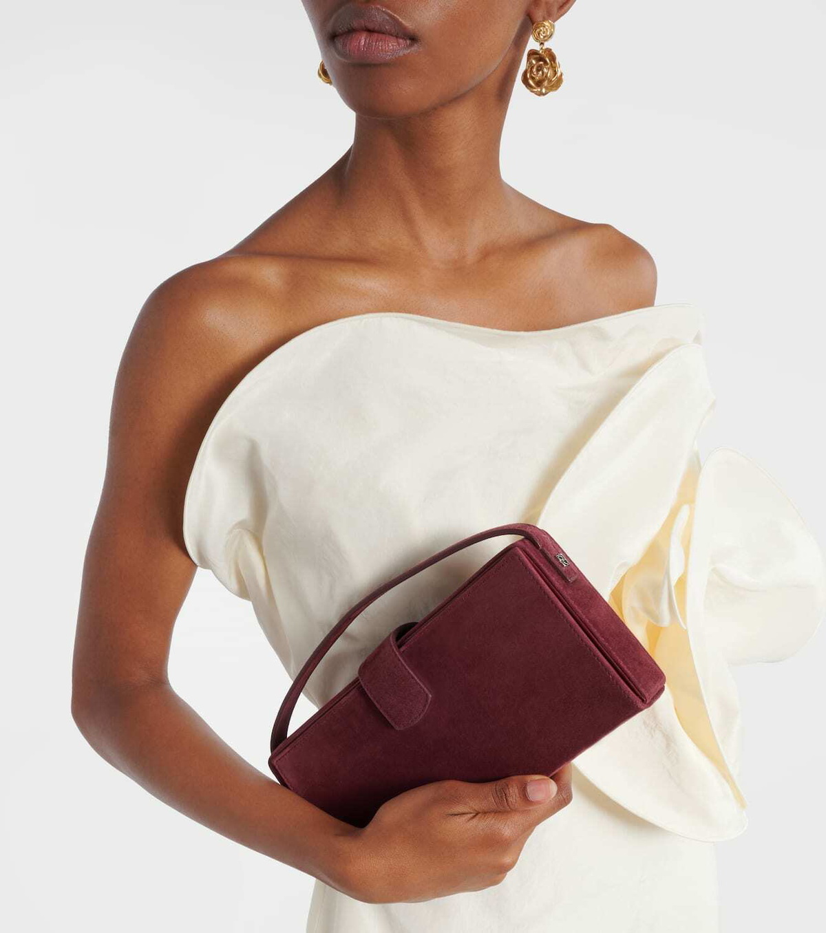 Magda Butrym Apolonia suede clutch