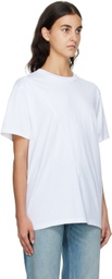 GAUCHERE White Pleated T-Shirt