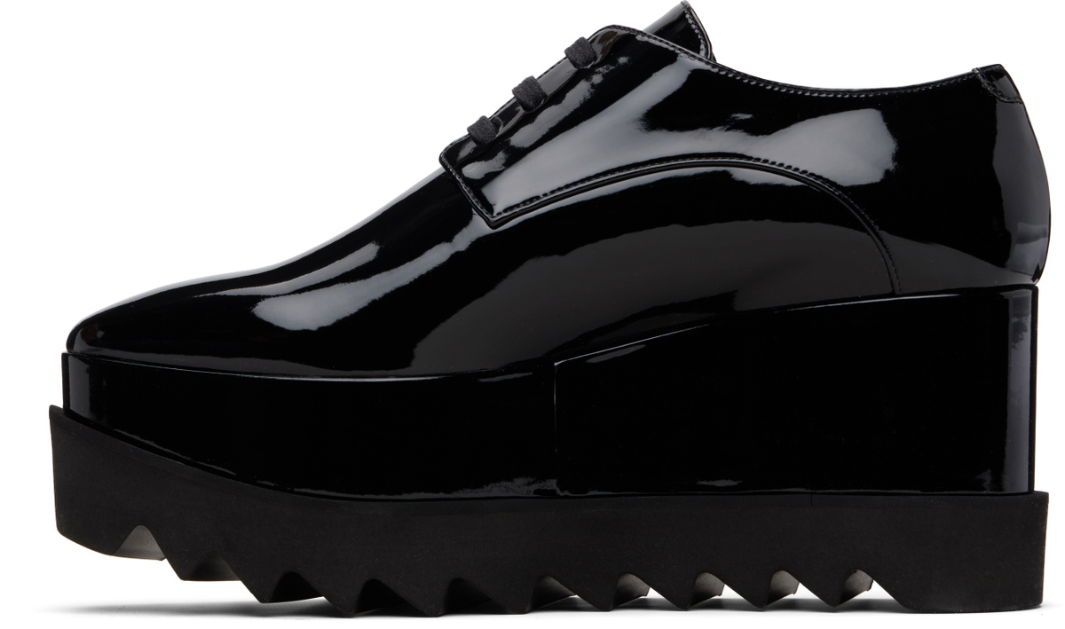 Stella McCartney Black Limited Edition Elyse Monochrome Platform Derbys