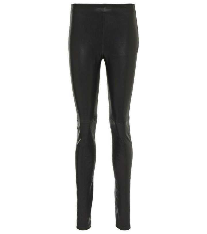 Photo: Ann Demeulemeester Mid-rise leather leggings