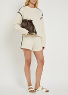 Rag & Bone Vintage Terry Blanket Stitch Cotton-blend Shorts Cream