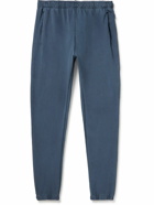 Onia - Tapered Garment-Dyed Cotton-Blend Jersey Sweatpants - Blue