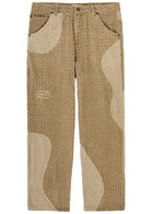 Honor The Gift Groove Distressed Straight-leg Jeans Tan