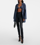 Gucci GG denim jacquard bra top