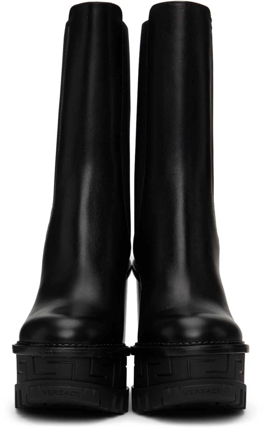 Versace Black Platform Boots Versace