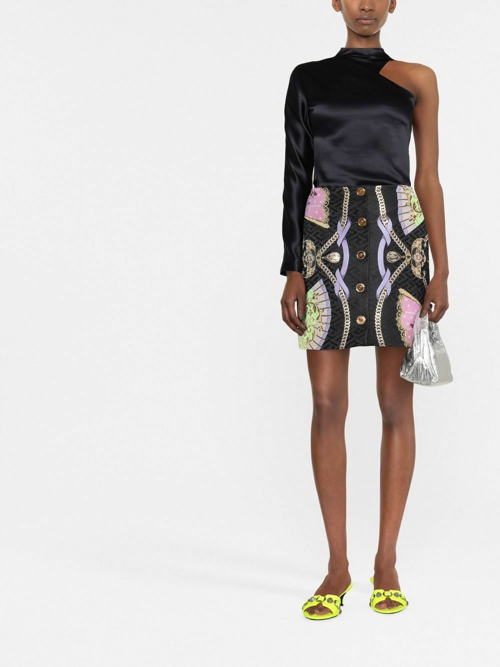 VERSACE - Ventagli Print Mini Skirt