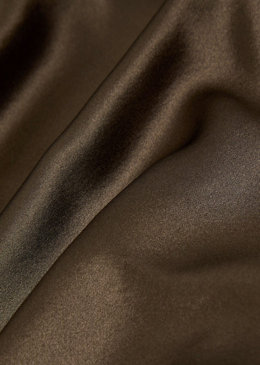 Staud Phoebe Draped Stretch-silk Dress Taupe
