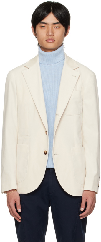 Photo: Brunello Cucinelli Off-White Corduroy Blazer