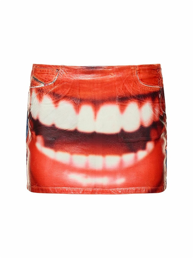 Photo: DIESEL - Printed Denim Mini Skirt