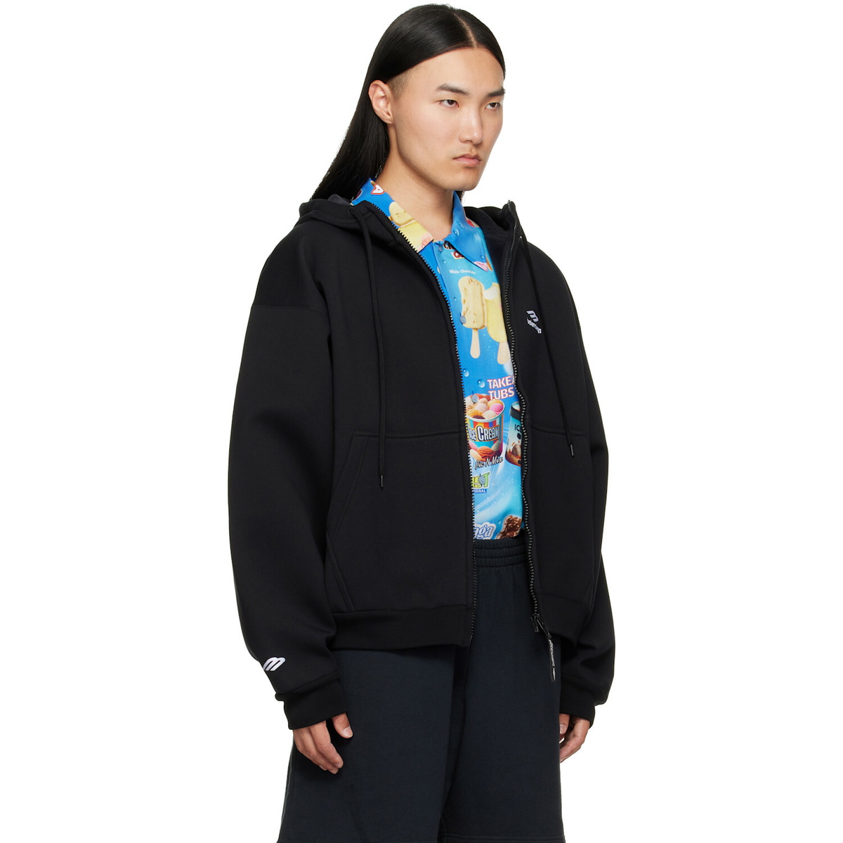 Balenciaga Black Zip-Up Hoodie