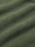 C.P. Company - Slim-Fit Ribbed Sea Island Cotton Sweater - Green