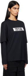 Études Black 'Not A Crime' Double Sleeves T-shirt