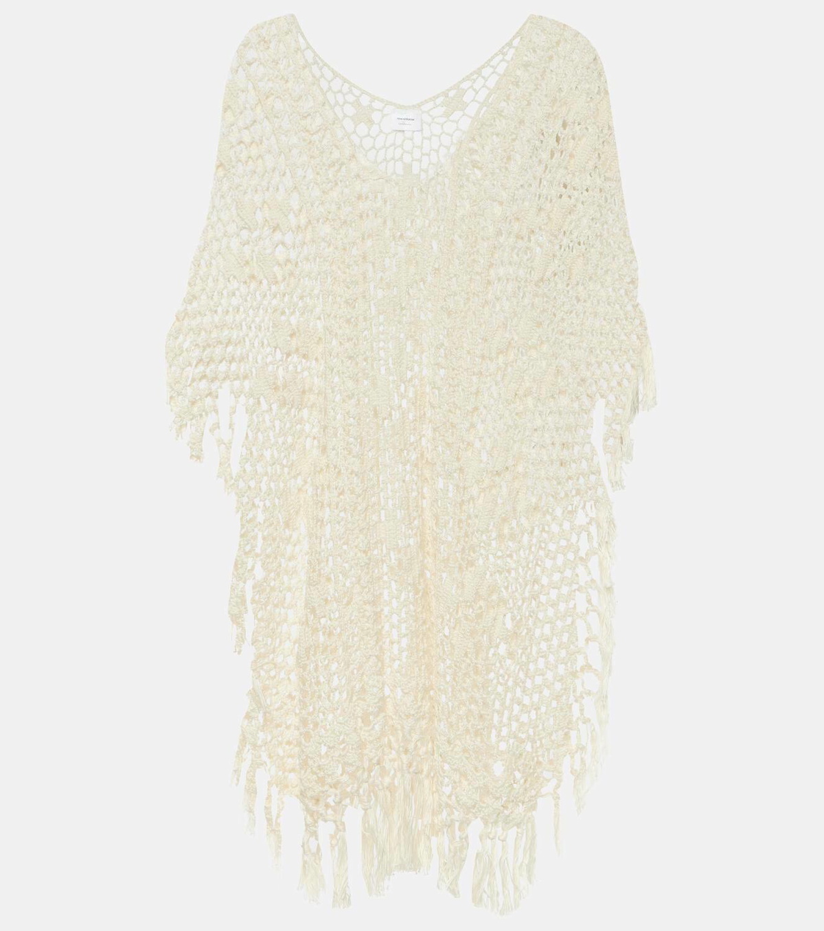 Anna Kosturova Fringe crochet beach cover-up