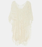 Anna Kosturova Fringe crochet beach cover-up