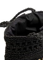 Damson Madder Tulip Raffia top Handle bag - Black - One Size