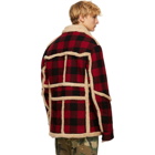 R13 Red Wool Check Jacket