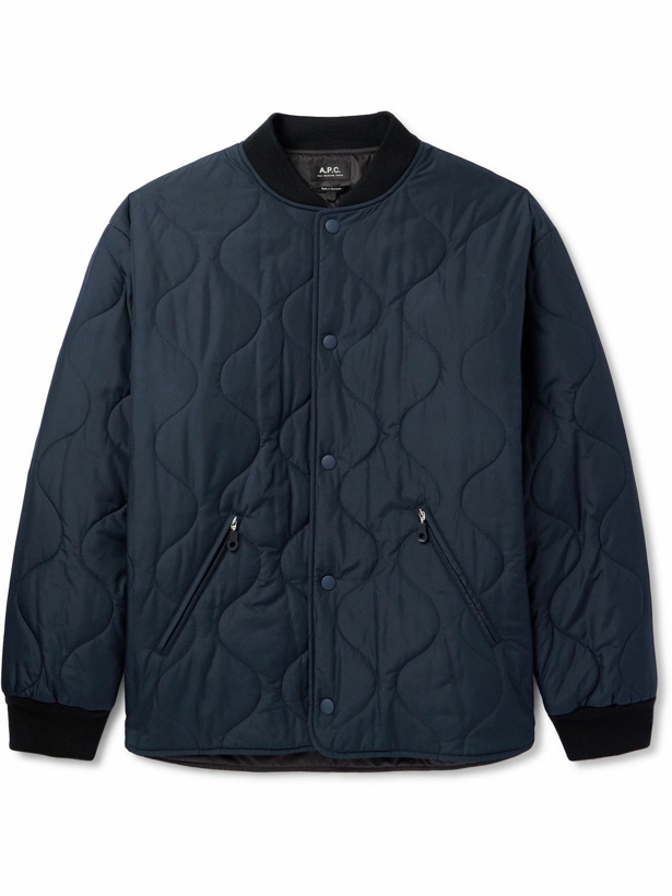Photo: A.P.C. - Florent Quilted Shell Jacket - Blue