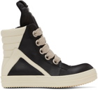 Rick Owens Black Jumbo Laces Geobasket Sneakers