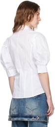 Juun.J White Puff Sleeve Shirt