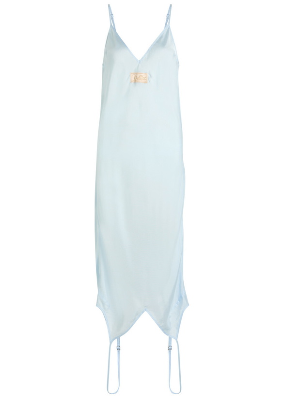 Photo: Bettter Logo Semi-sheer Twill Midi Dress Light Blue
