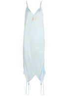 Bettter Logo Semi-sheer Twill Midi Dress Light Blue