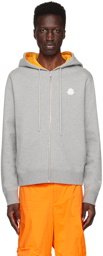 Moncler Gray Zip-Up Hoodie