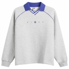 Nike Women's NSW Phoenix Polo Top in Pure Platinum/Htr/Lapis