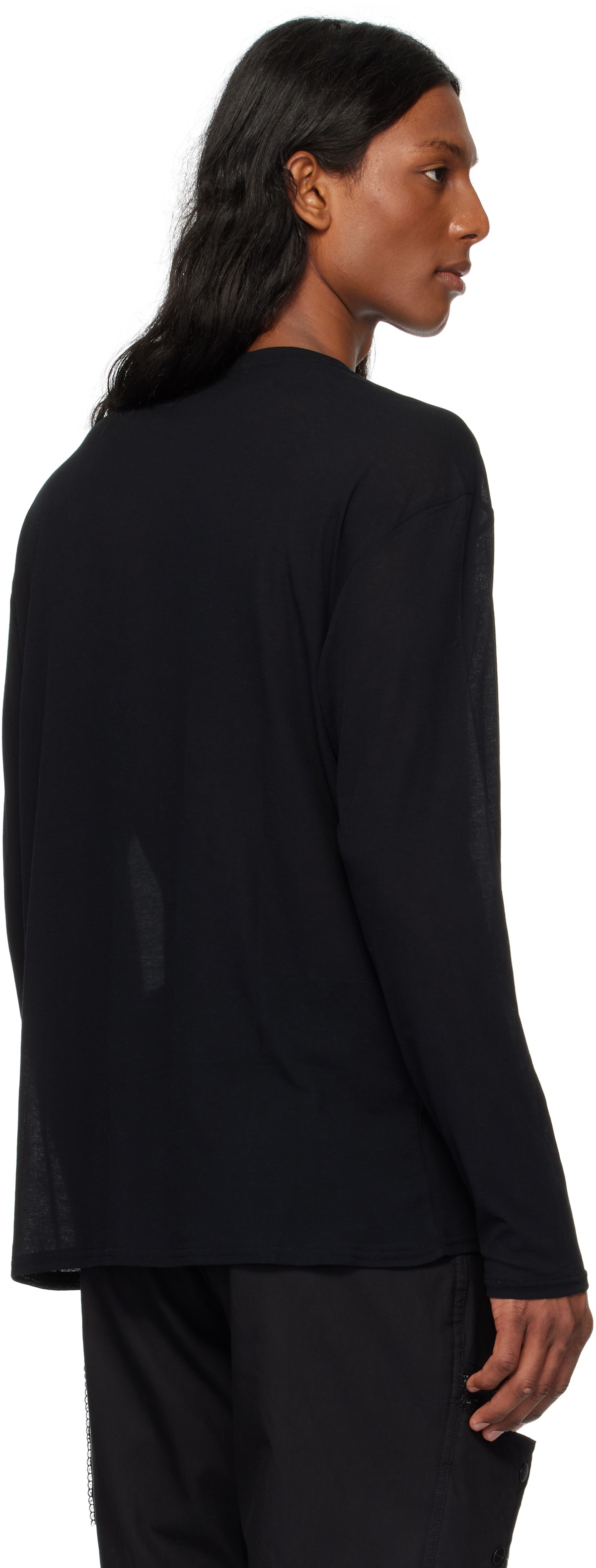 HYEIN SEO Black Beaded Long Sleeve Top