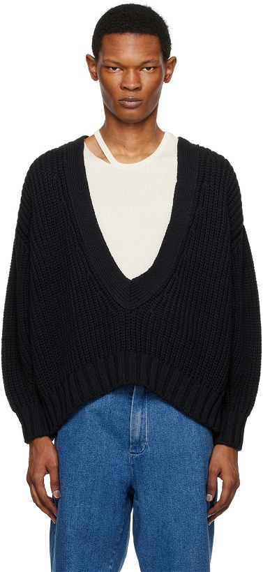 Photo: Cordera Black V-Neck Sweater