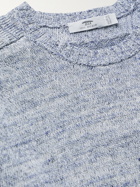 INIS MEÁIN - Mélange Linen Sweater - Blue