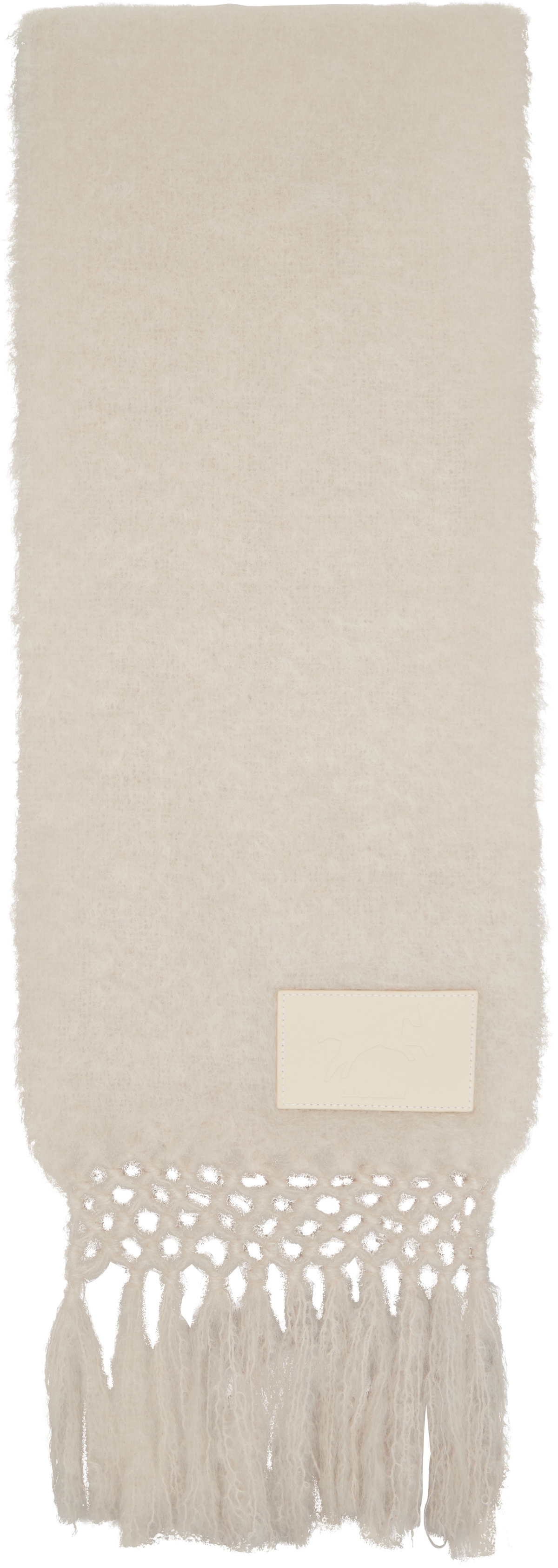 Jil Sander Off-White Wool Blend Scarf