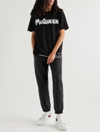 Alexander McQueen - Logo-Print Cotton-Jersey T-Shirt - Black