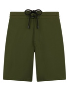 MC2 Saint Barth Military Green Long Stretch Comfort Surf Swim Shorts