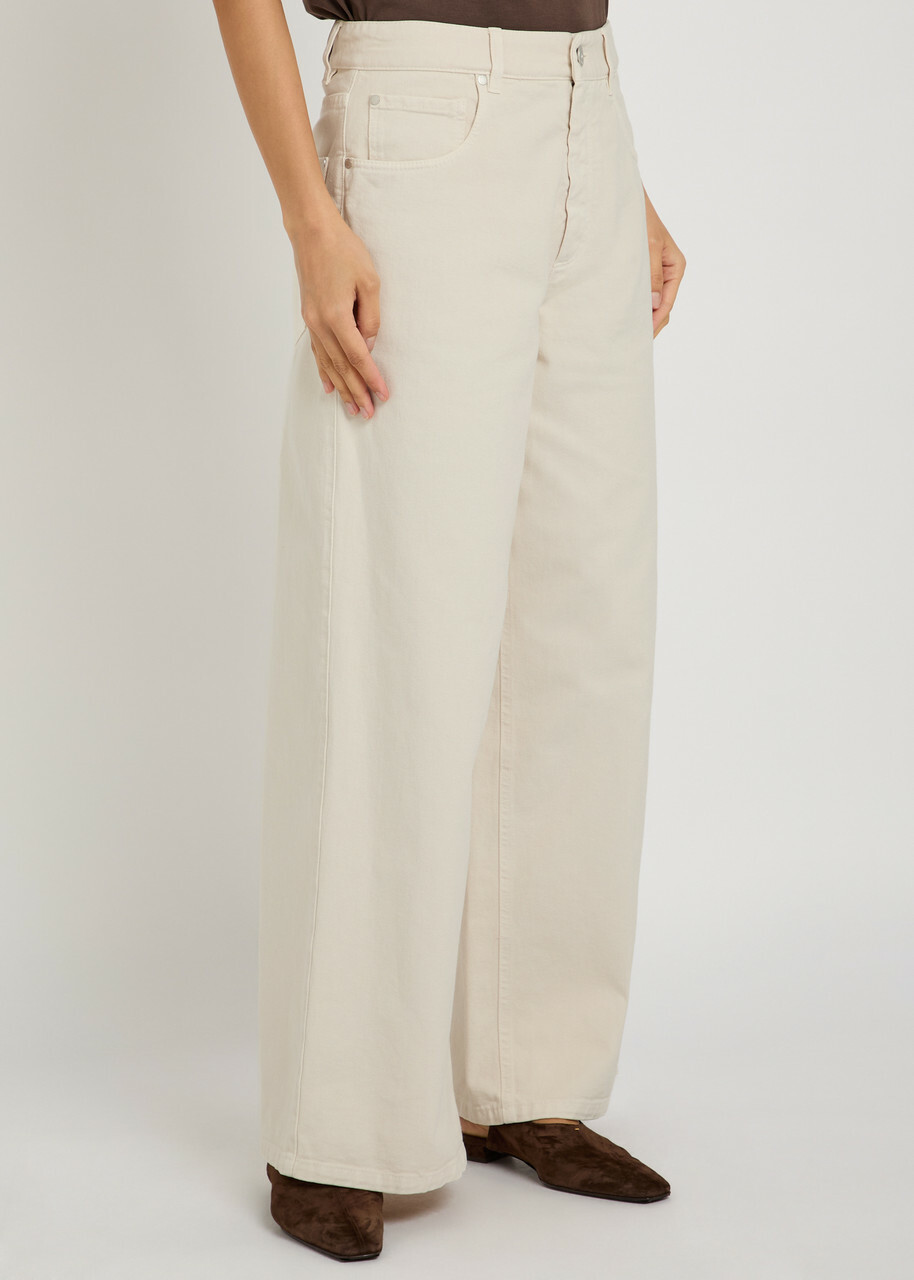Brunello Cucinelli Wide-leg Jeans Off White