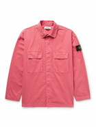 Stone Island - Logo-Appliquéd Brushed Cotton-Canvas Overshirt - Pink