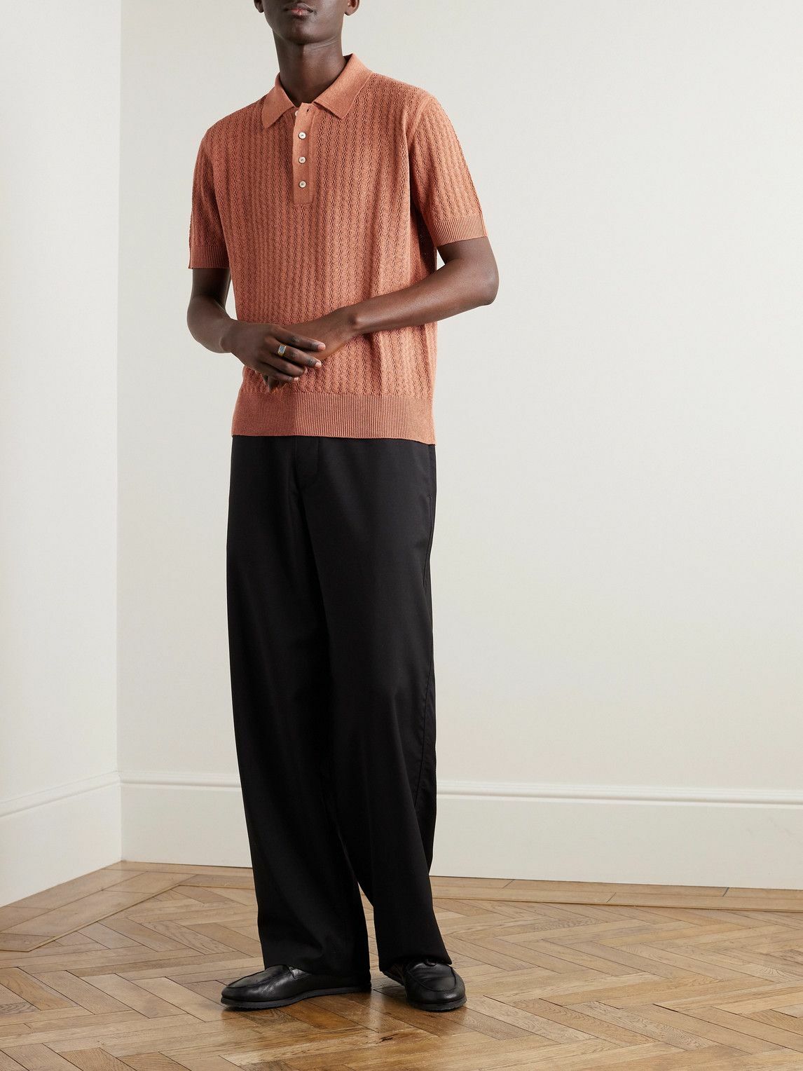 【新品】Pedestal polo tee jellyyabashi GALLERY DEPT. Chateau Josué Cotton Polo Shirt | White | FARFETCH