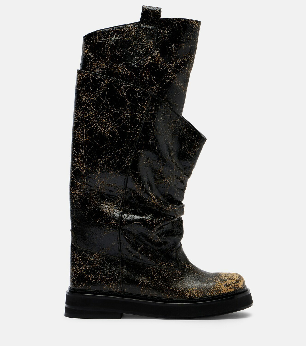 The Attico Passeggiata leather combat boots