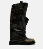 The Attico Passeggiata leather combat boots