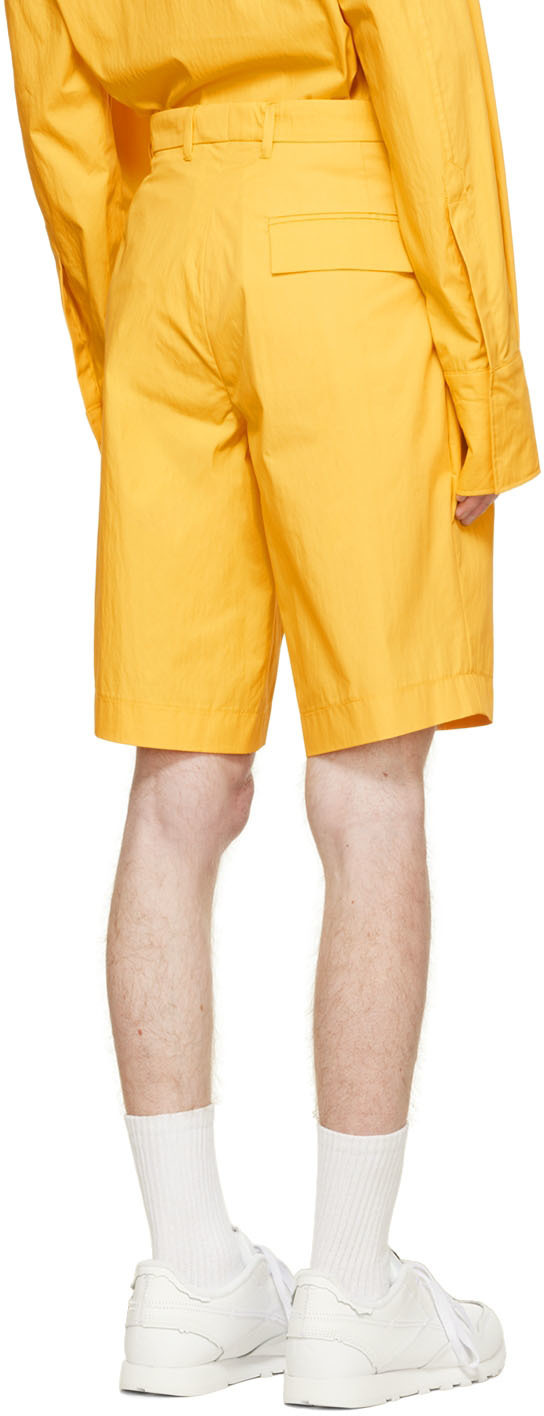 Bianca Saunders Yellow Cotton Shorts