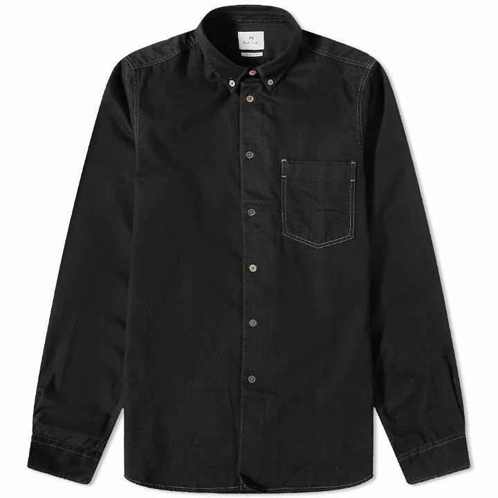 Photo: Paul Smith Men's Button Down Denim Shirt in Black