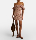 Marant Etoile Davilia off-shoulder ruched cotton minidress