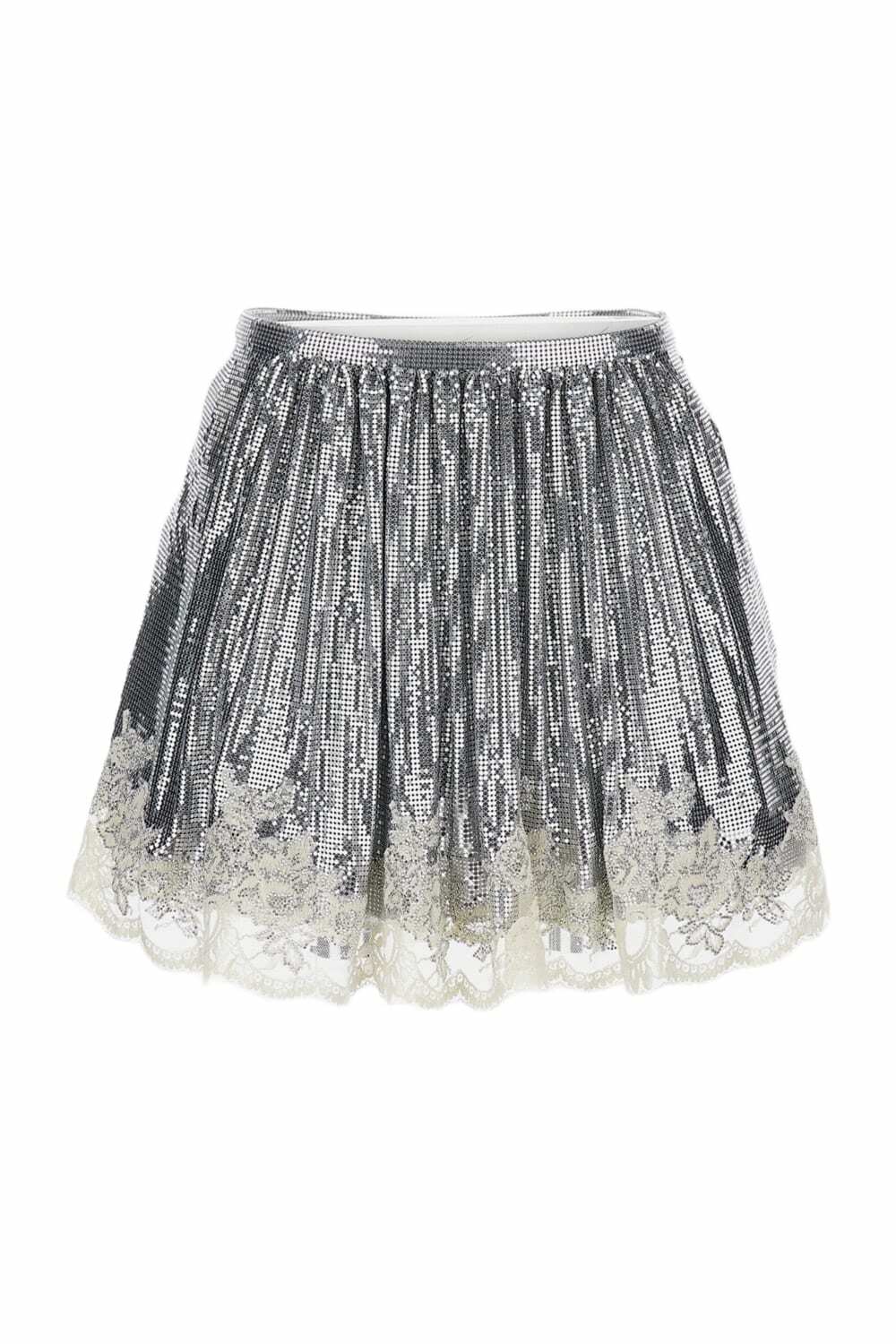 スカート PACO RABANNE Silver Maxi Sequins Mini Skirt rabanne The Silver Sparkle Discs Skirt | Shopbop