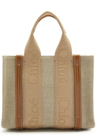 Chloe Woody Small Canvas Tote - Tan - One Size