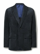 Sid Mashburn - Butcher Unstructured Suede Blazer - Blue